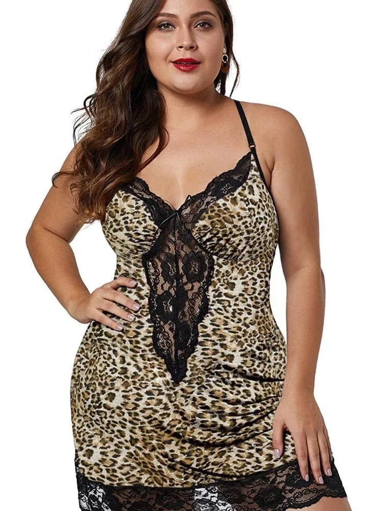 8XL Large Size Spaghetti Straps Nightgown Women Summer Lace Satin Sleepwear Plus Size Nightdress Ladies Pajamas Home Clothes - A-1 Thread Vault