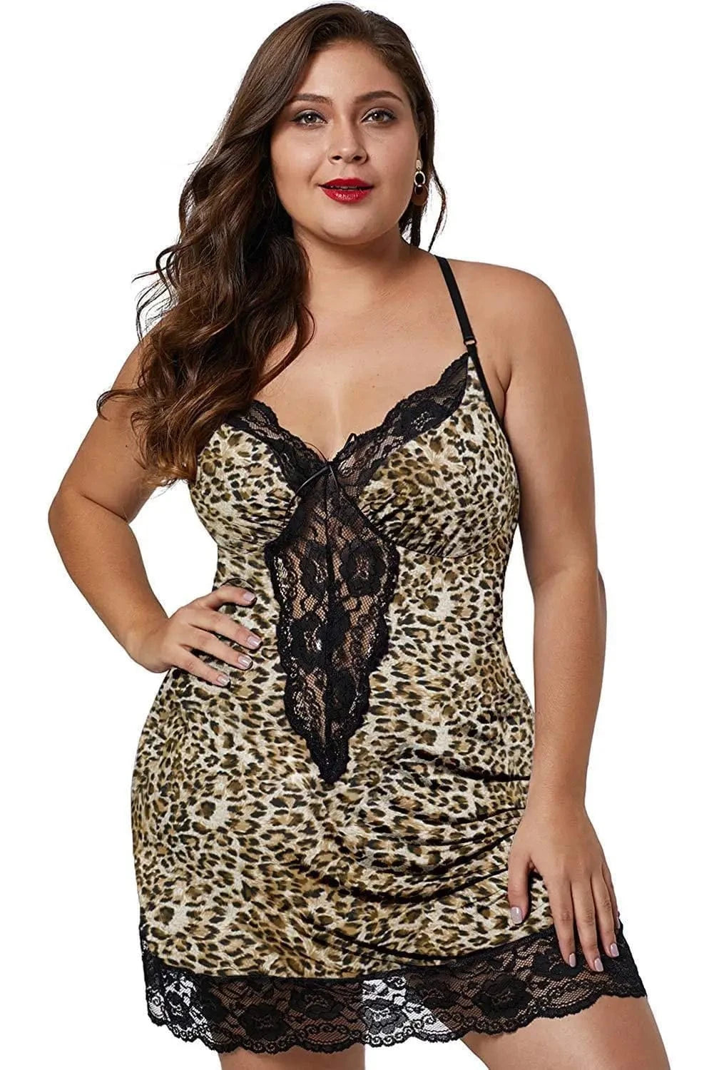 8XL Large Size Spaghetti Straps Nightgown Women Summer Lace Satin Sleepwear Plus Size Nightdress Ladies Pajamas Home Clothes - A-1 Thread Vault