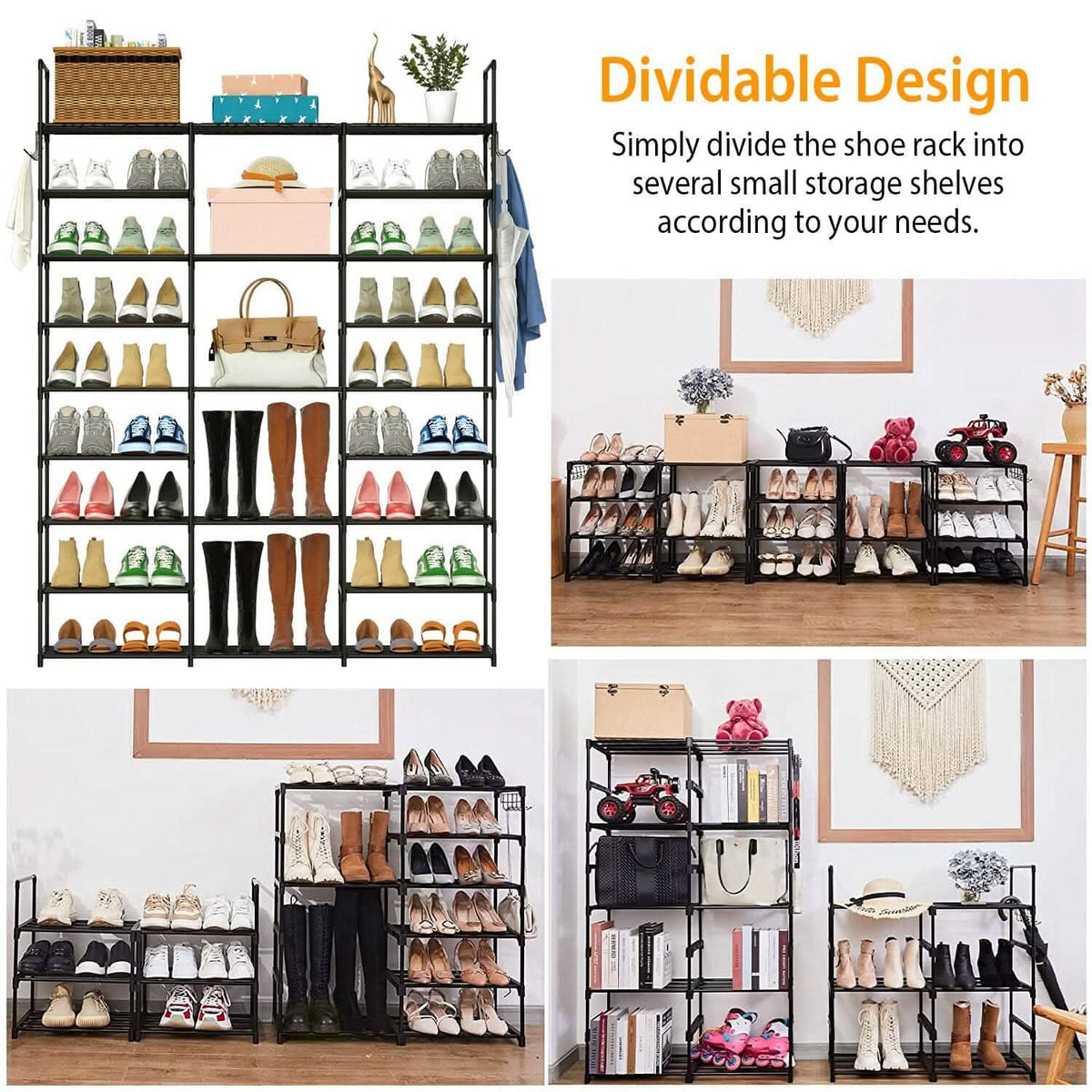 9-Tier: Shoe Rack Metal Storage - A-1 Thread Vault