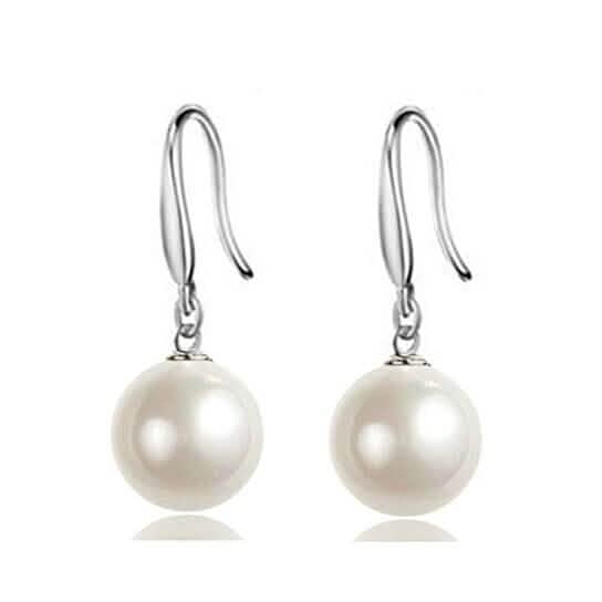 925 Silver Filled High Polish Finsh Elegant Statement Pearl Earrings - A-1 Thread Vault