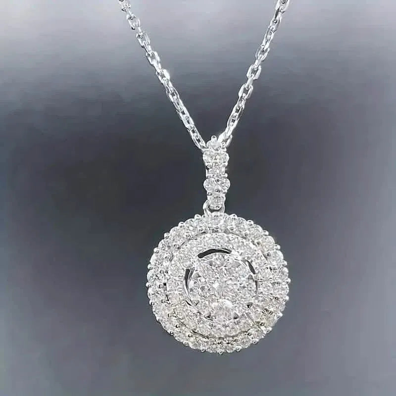 925 Silver Zirconium Oxide Collarbone Necklace - A-1 Thread Vault