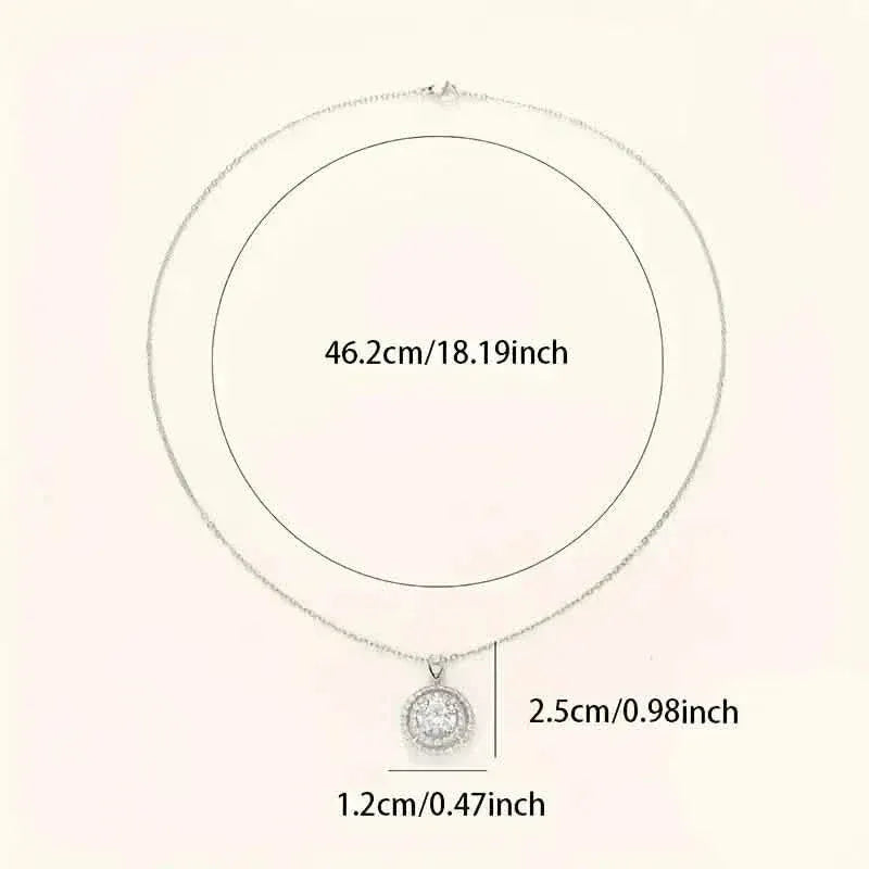 925 Silver Zirconium Oxide Collarbone Necklace - A-1 Thread Vault