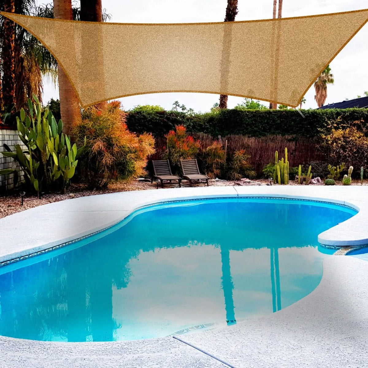98% UV Block Awning Shelter Rectangle Shade Sails Top Canopy - A-1 Thread Vault