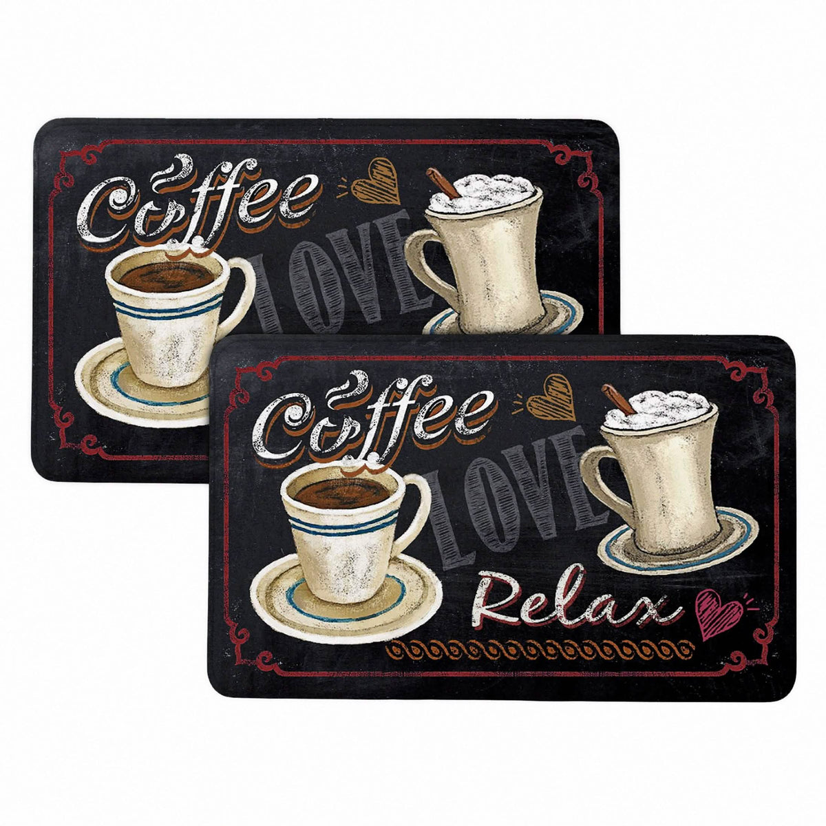 Bibb Home 1-2 Pack Anti Fatigue Cushioned Kitchen Mats - A-1 Thread Vault