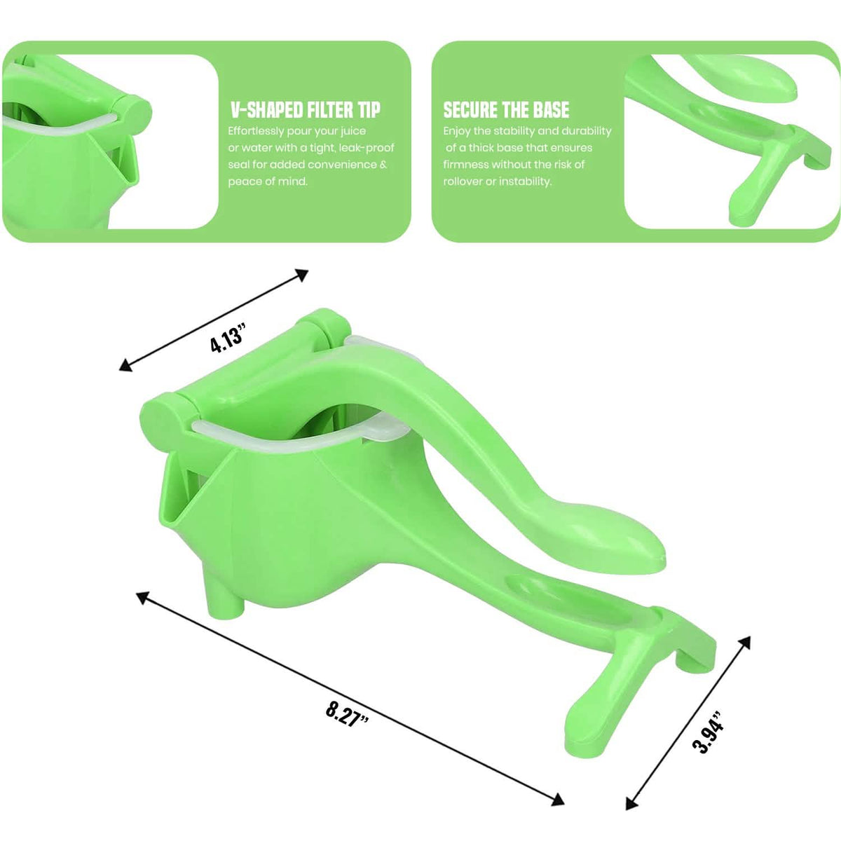 Portable Manual Press Juicer Extractor Squeezer Squash - A-1 Thread Vault