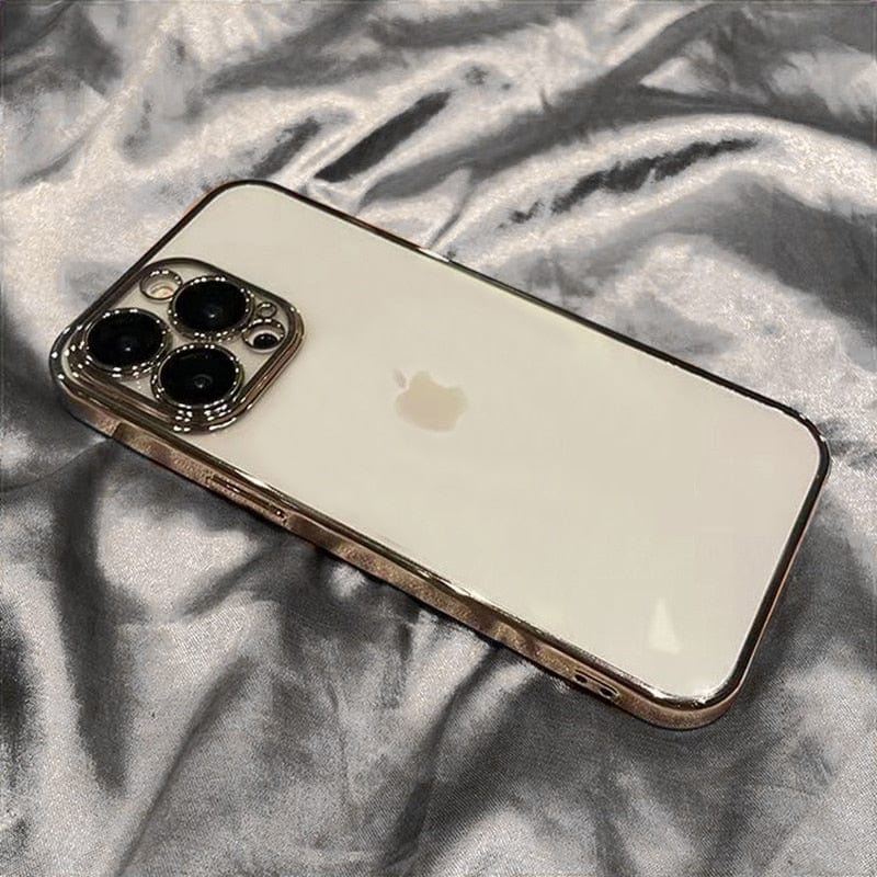Luxury Plating Square Frame Clear iPhone Case - A-1 Thread Vault