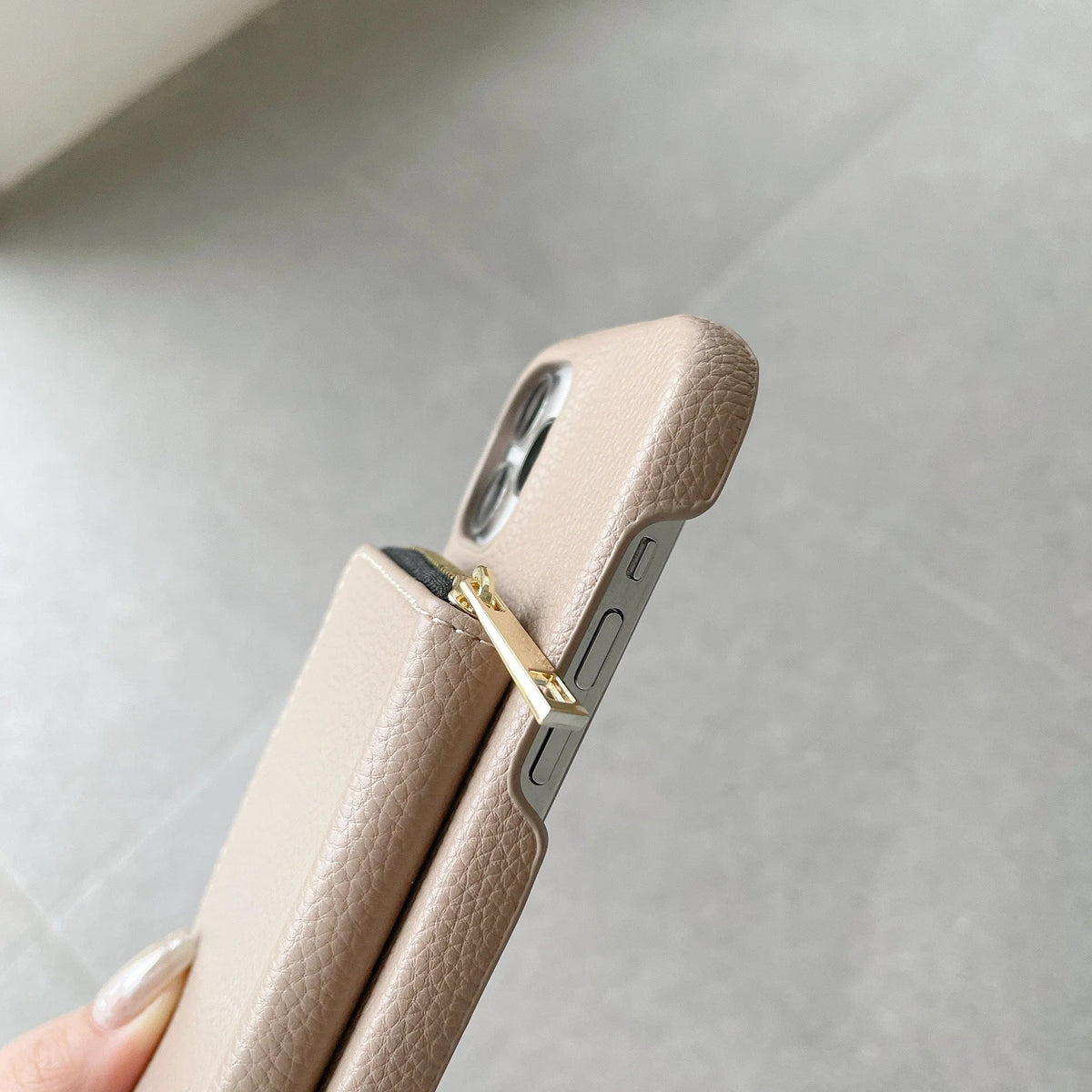 Luxury Crossbody Wallet Leather iPhone Case - A-1 Thread Vault