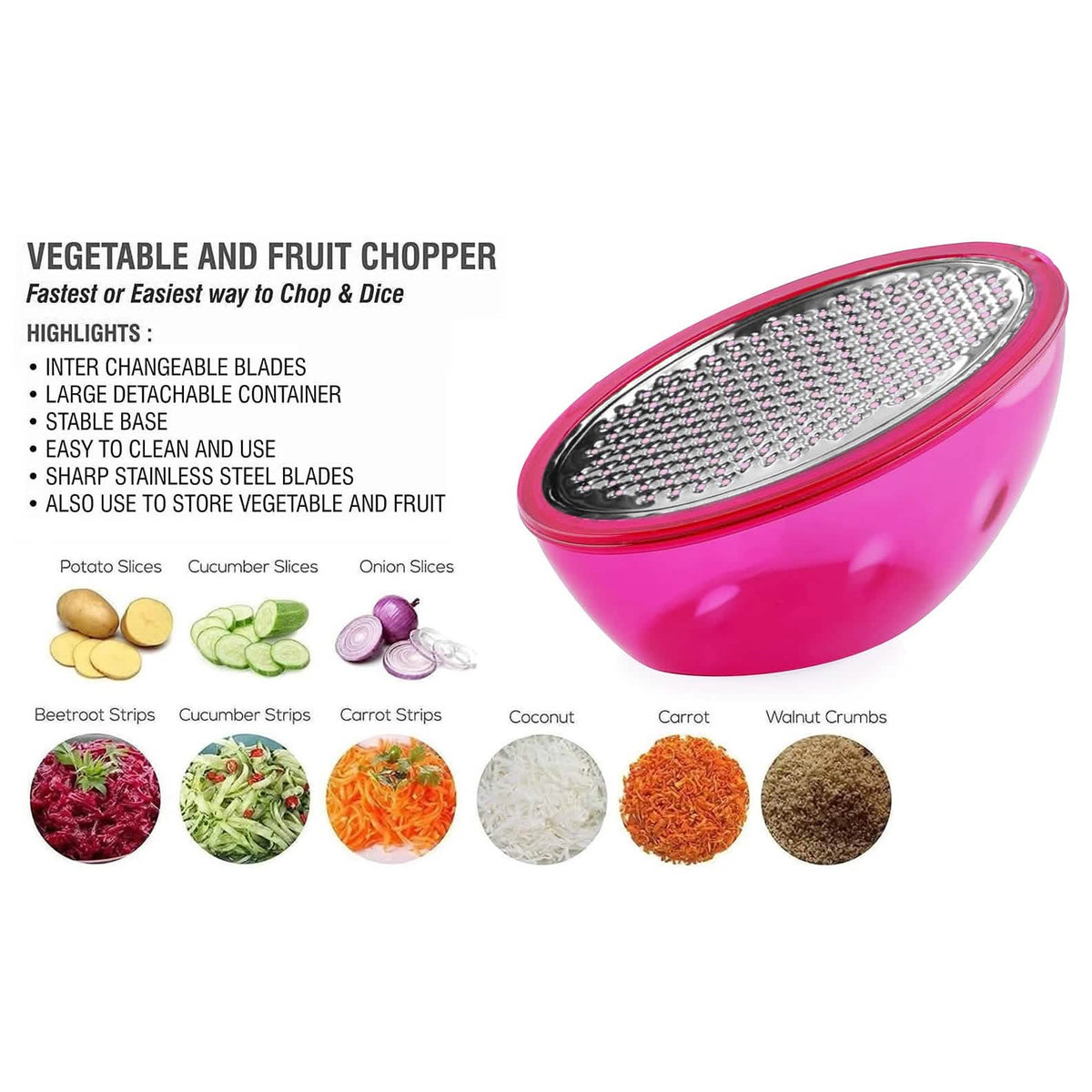 5-Piece: Cheese Grater Citrus Lemon Zester With Food Storage Container & Lid - A-1 Thread Vault