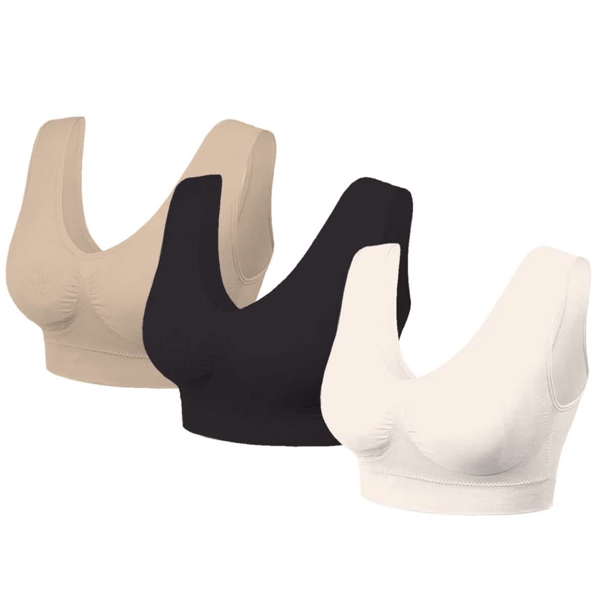 3 Pack: Seamless Lightweight Comfort Bras - A-1 Thread Vault