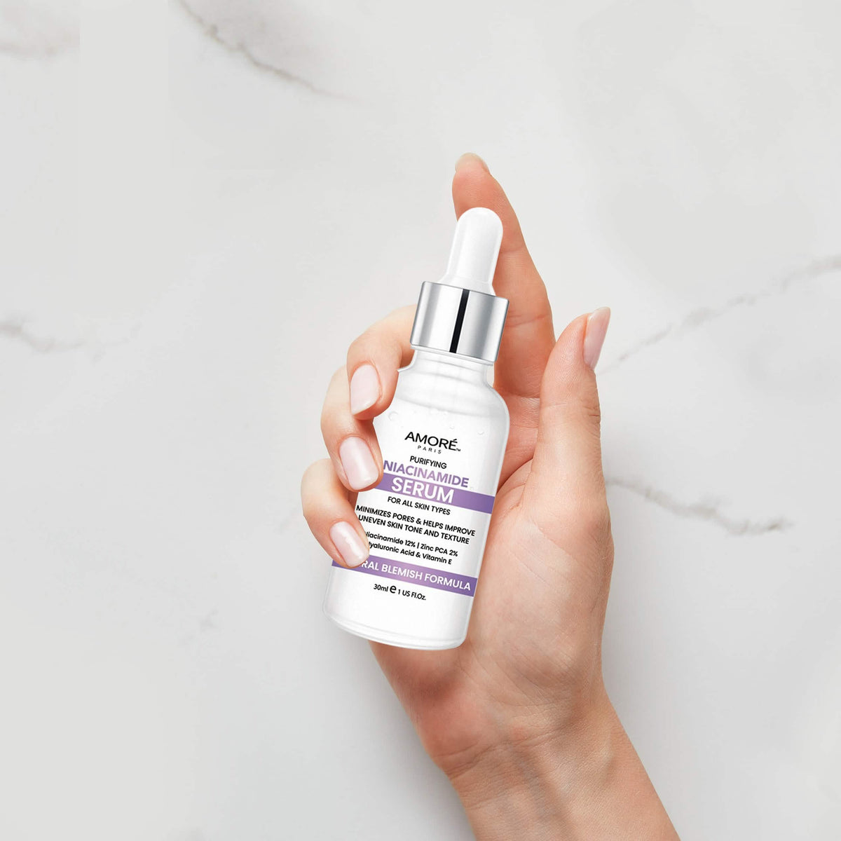 Amore Paris Niacinamide Face Serum 12% Plus Zinc 2%, Hyaluronic Acid & Vitamin E, Dark Spot Remover, Pore Minimizer & Aging Skin Treatment - A-1 Thread Vault