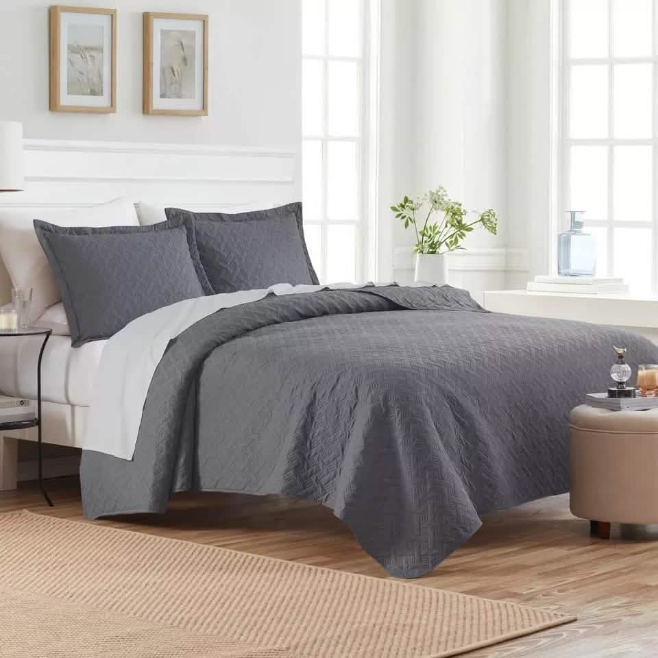 3-Piece: Dan River Basket Pinsonic Quilt Set - A-1 Thread Vault
