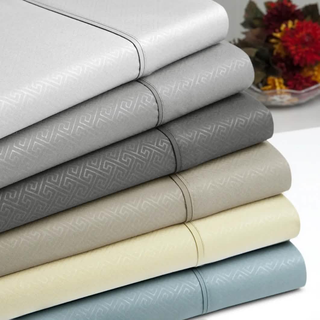 6-Piece: US Army Embossed Greek Key Sheet Set - A-1 Thread Vault