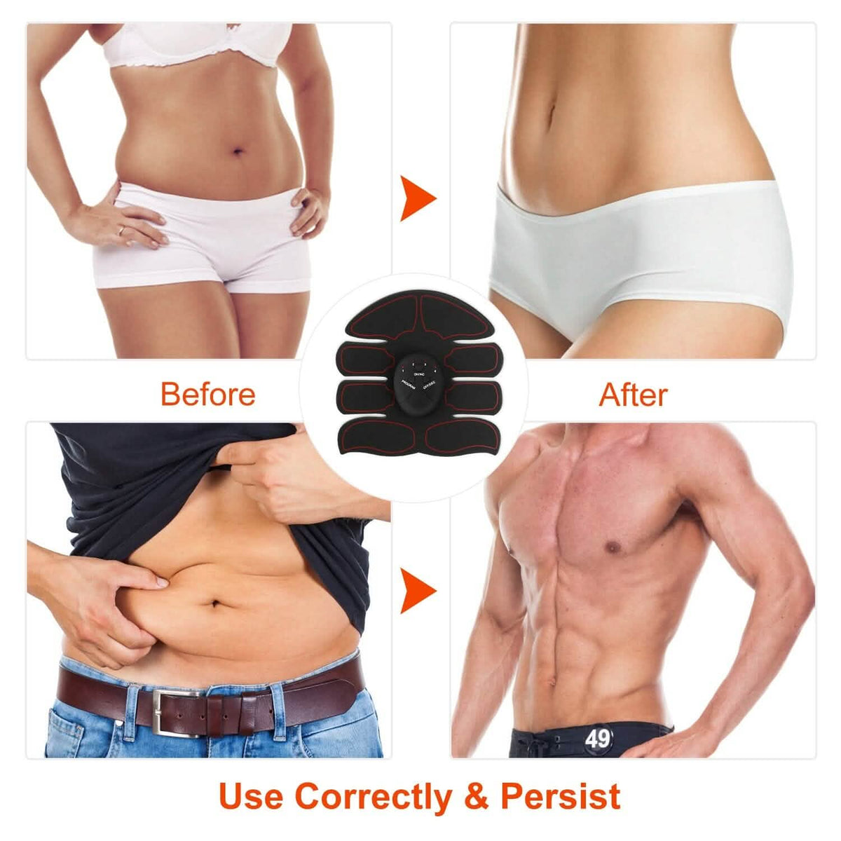 Abs Stimulator Muscle Toner EMS with 6 Modes - A-1 Thread Vault