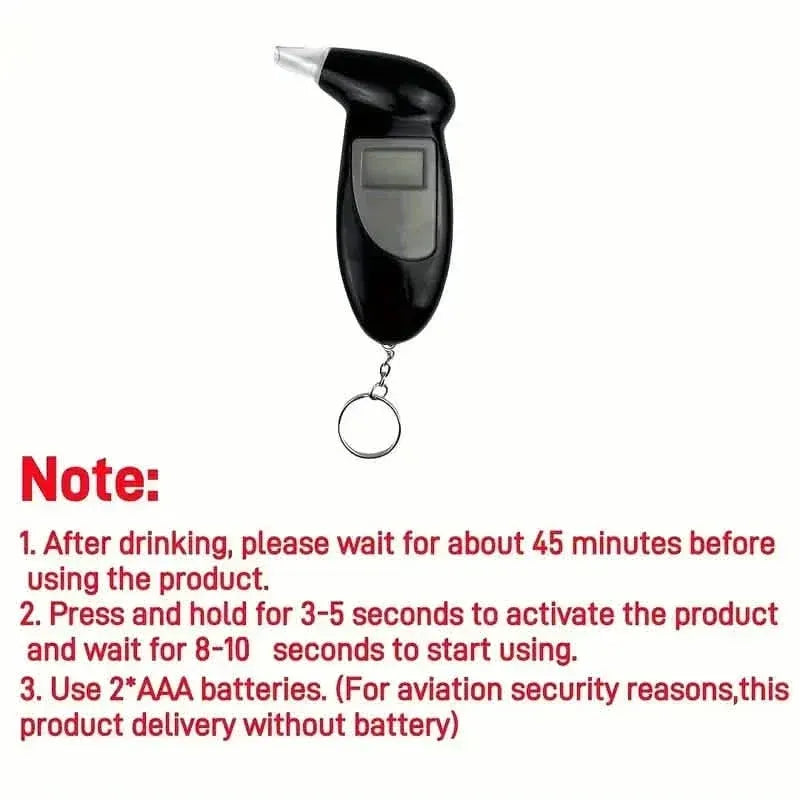 Accurate Personal Breath Alcohol Tester - Instant Blood Alcohol Content Measurement with High-Precision Sensors and LED Display - A-1 Thread Vault