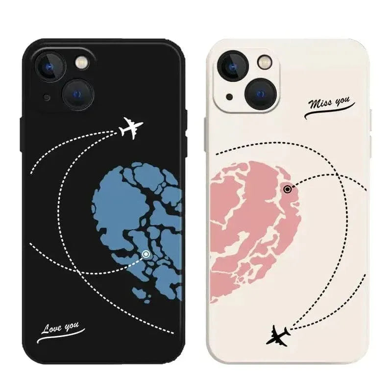 Aircraft Love Heart Couple iPhone Case - A-1 Thread Vault
