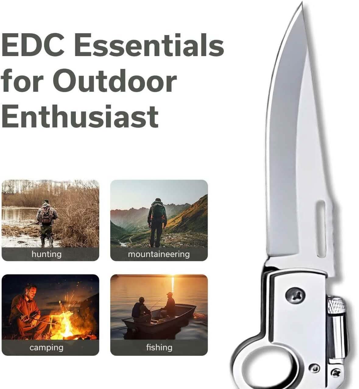 AK47 Pocket Folding Knife, Tactical Knife for Camping Hunting Survival Indoor and Outdoor Activities - A-1 Thread Vault