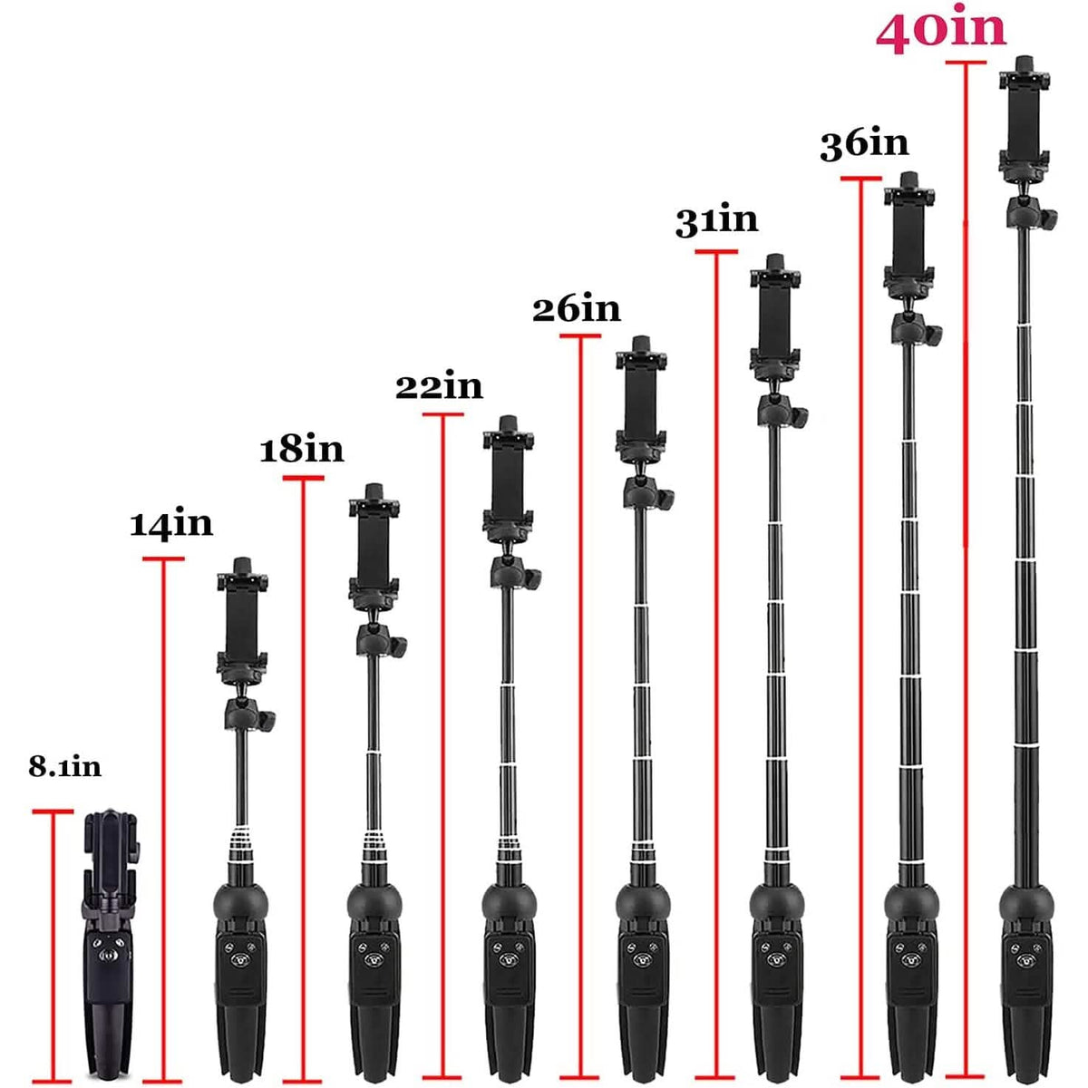 Aluminum Alloy Selfie Stick Phone Tripod - A-1 Thread Vault