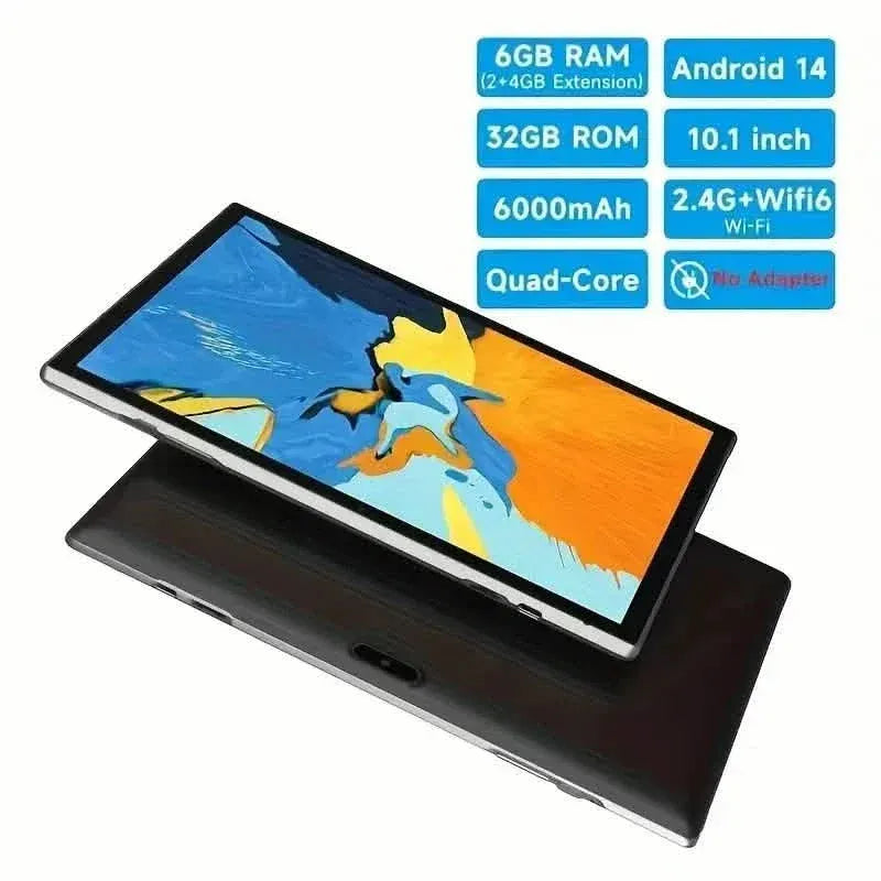 Android 14 10-Inch Tablet 2GB+4GB RAM + 32GB ROM + 1TB Expanded - A-1 Thread Vault