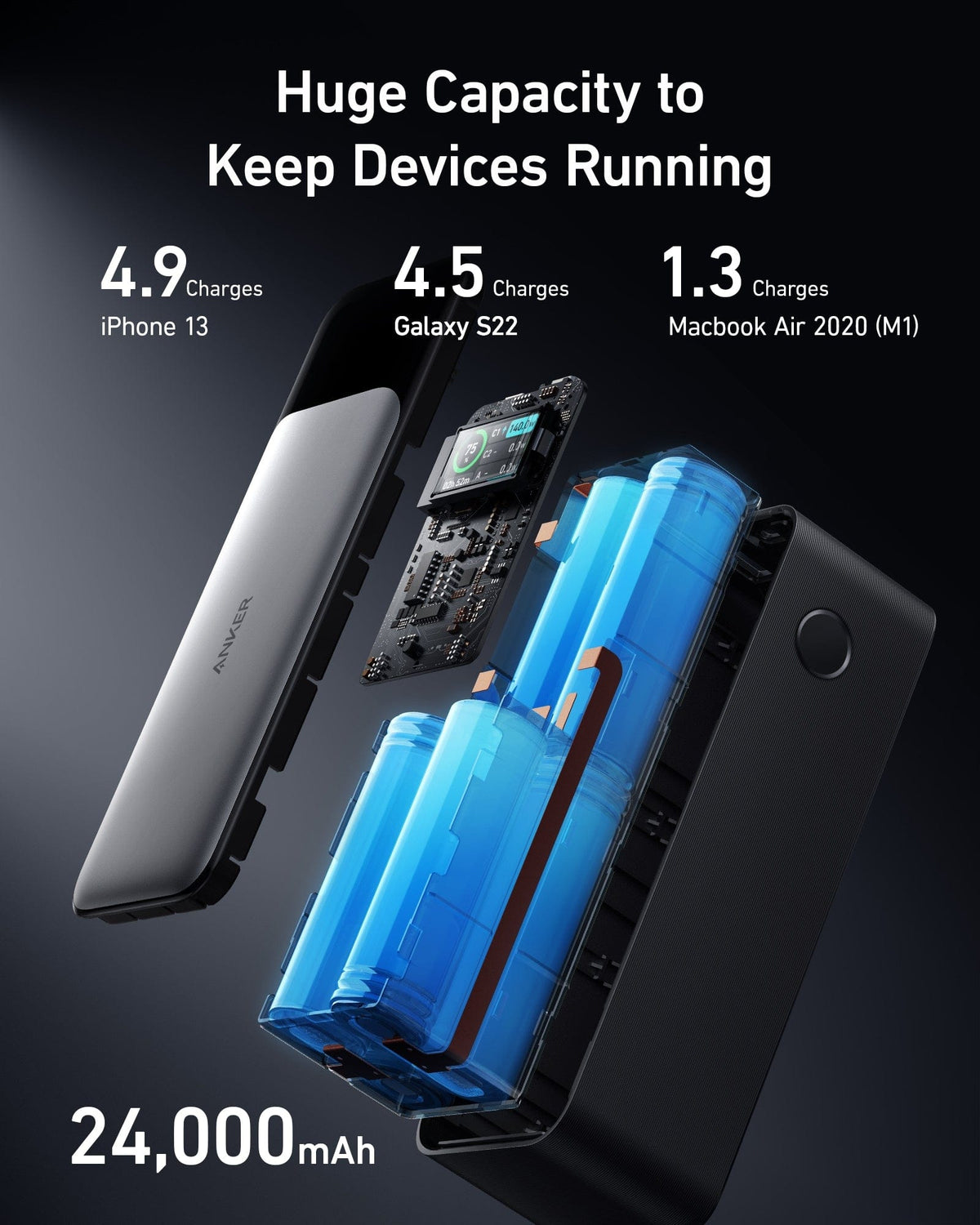 Anker 737 Power Bank (PowerCore 24K) - A-1 Thread Vault