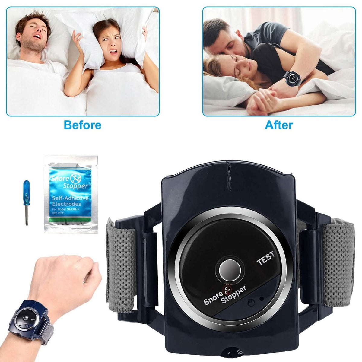 Anti-Snore Infrared Wristband with Conductive Film - A-1 Thread Vault