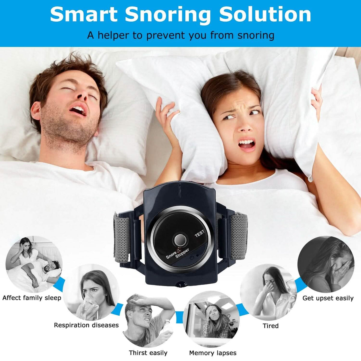 Anti-Snore Infrared Wristband with Conductive Film - A-1 Thread Vault