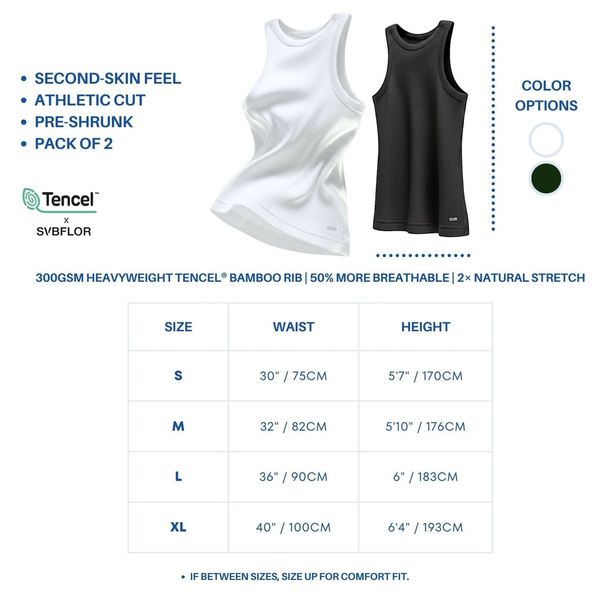 APEX CLASSIC FITTED TANK - Ultra-Soft Tencel™ - A-1 Thread Vault