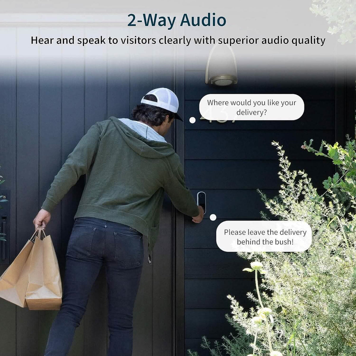 Arlo Video Doorbell 2K (2nd Generation) – Battery Operated or Wired Doorbell (Refurbished) - A-1 Thread Vault