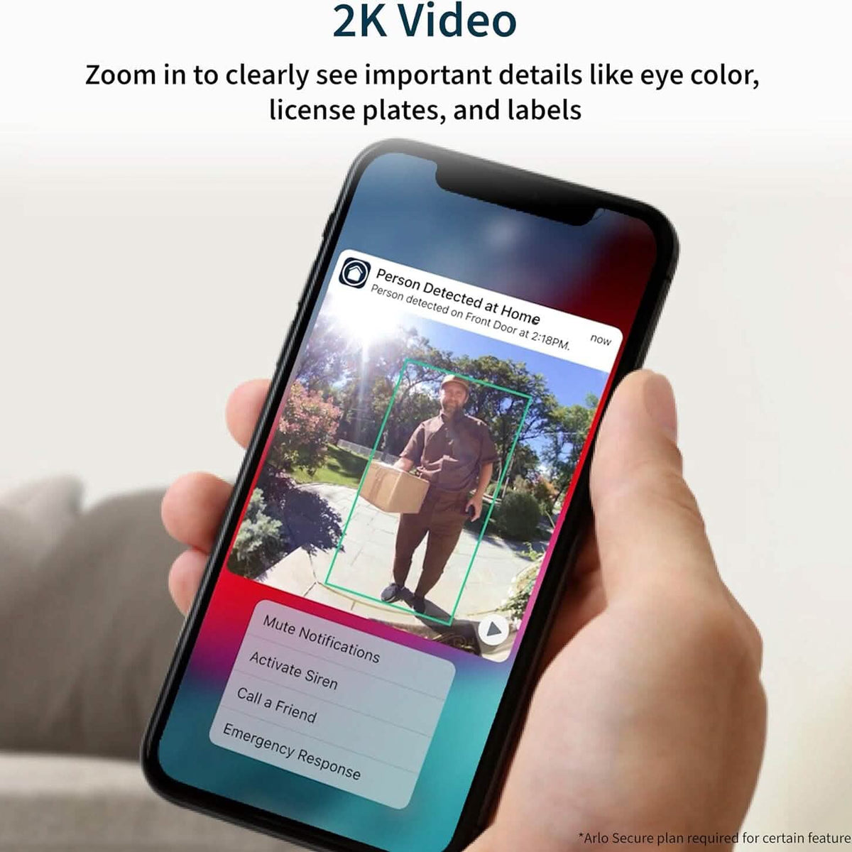 Arlo Video Doorbell 2K (2nd Generation) – Battery Operated or Wired Doorbell (Refurbished) - A-1 Thread Vault