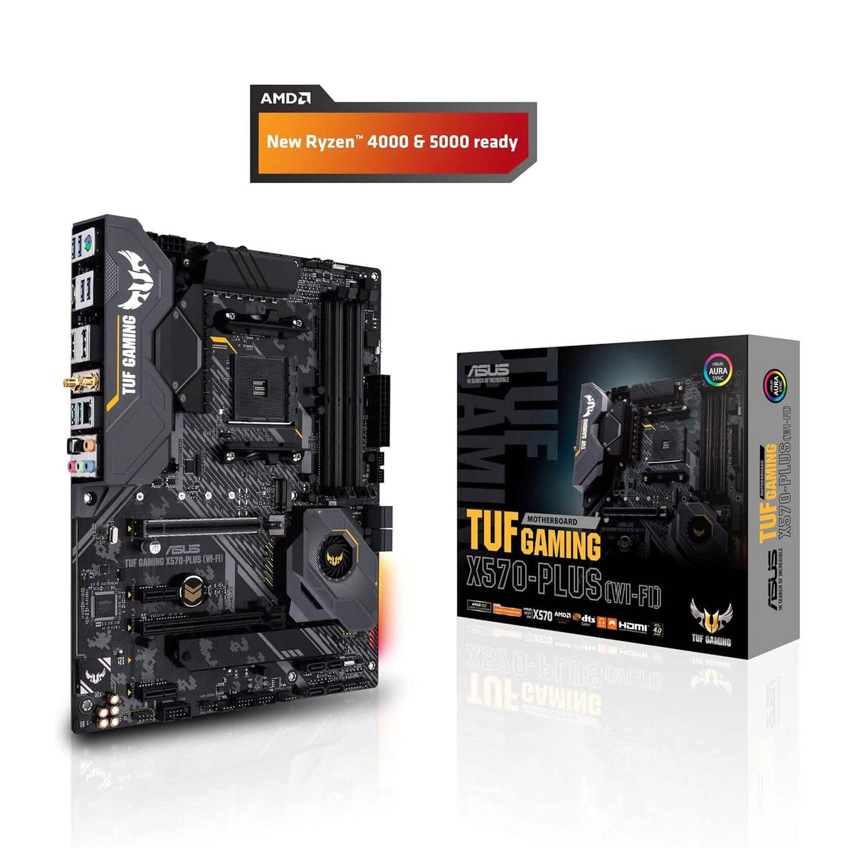 ASUS AM4 TUF Gaming X570-Plus Wi-Fi Zen 3 Ryzen 5000 and 3rd Gen Ryzen ATX Motherboard (Refurbished) - A-1 Thread Vault