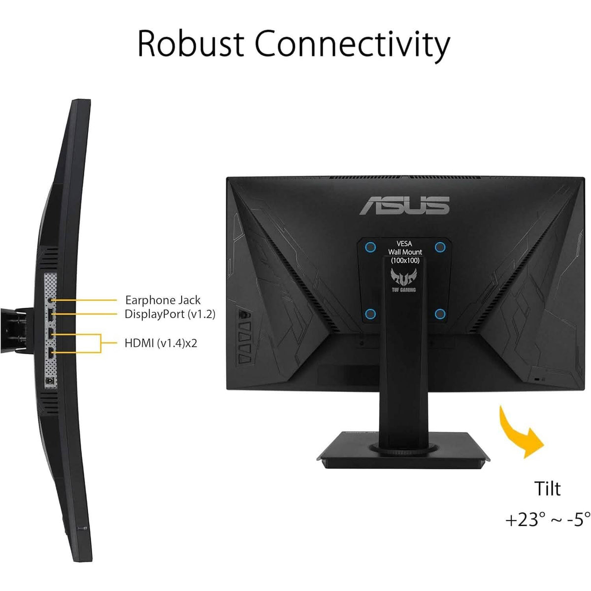 ASUS TUF Gaming 23.6" 1080P Curved Monitor (VG24VQE) (Refurbished) - A-1 Thread Vault