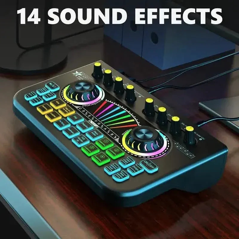 Audio Mixer, Live Sound Card And Audio Interface With DJ Mixer Effects And Voice Changer - A-1 Thread Vault