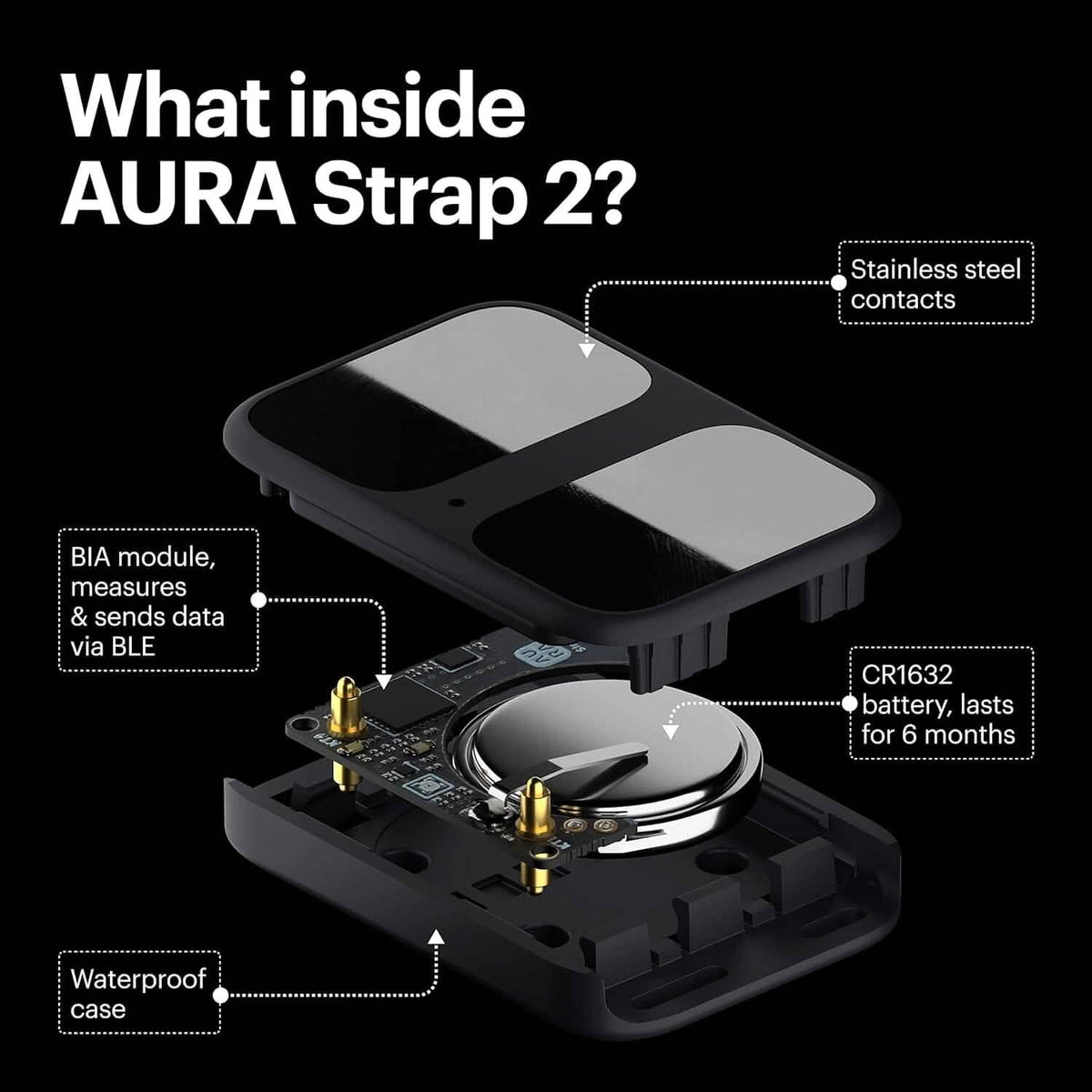 AURA Strap 2 Compatible w Apple Watch (45/49 mm (44/42mm), Coal Black) (Refurbished) - A-1 Thread Vault