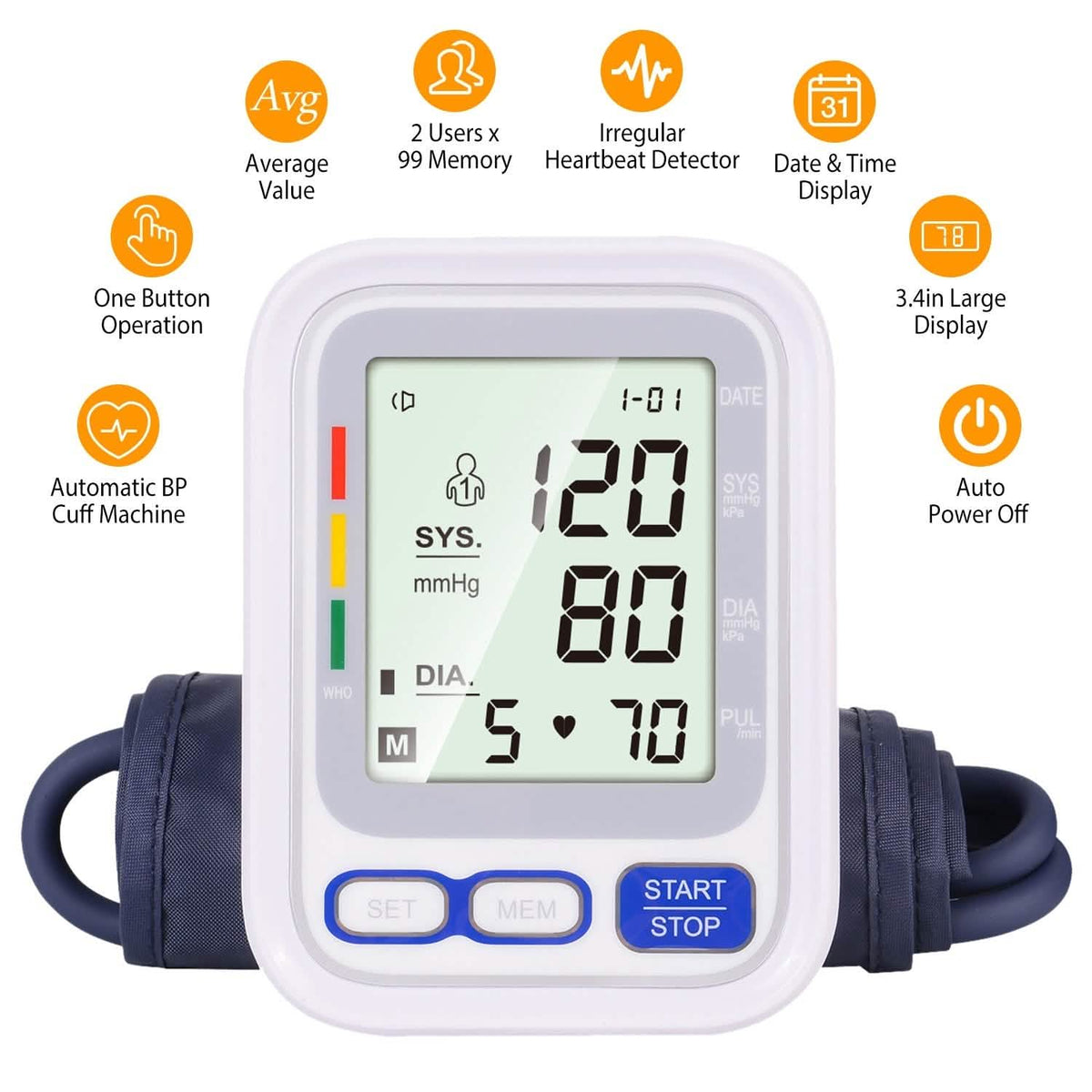 Automatic Arm Blood Pressure Monitor Digital - A-1 Thread Vault