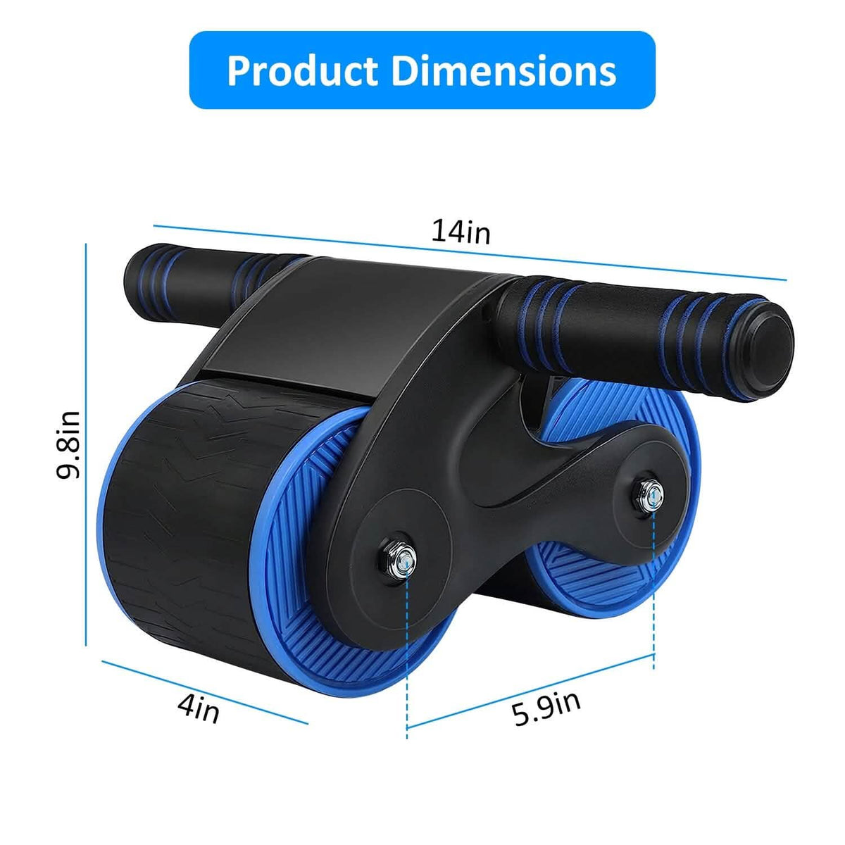 Automatic Rebound Anti-Slip AB Roller Wheel with Knee Pad Holder - A-1 Thread Vault