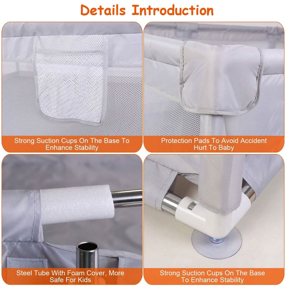 Baby Playpen with Anti-Suction Base Zipper Door - A-1 Thread Vault