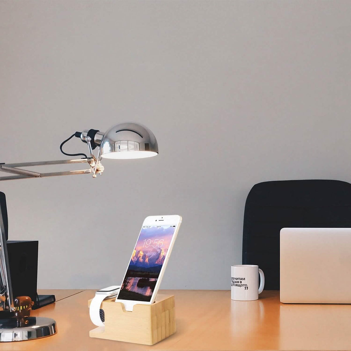 Bamboo Wood Charging Stand for Apple Watch - A-1 Thread Vault