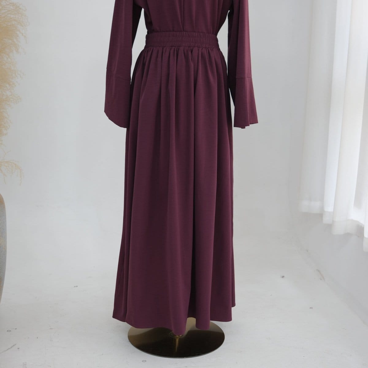 Bell Sleeve Back-Tie Top & A-Line Maxi Skirt Set(MS469) - A-1 Thread Vault