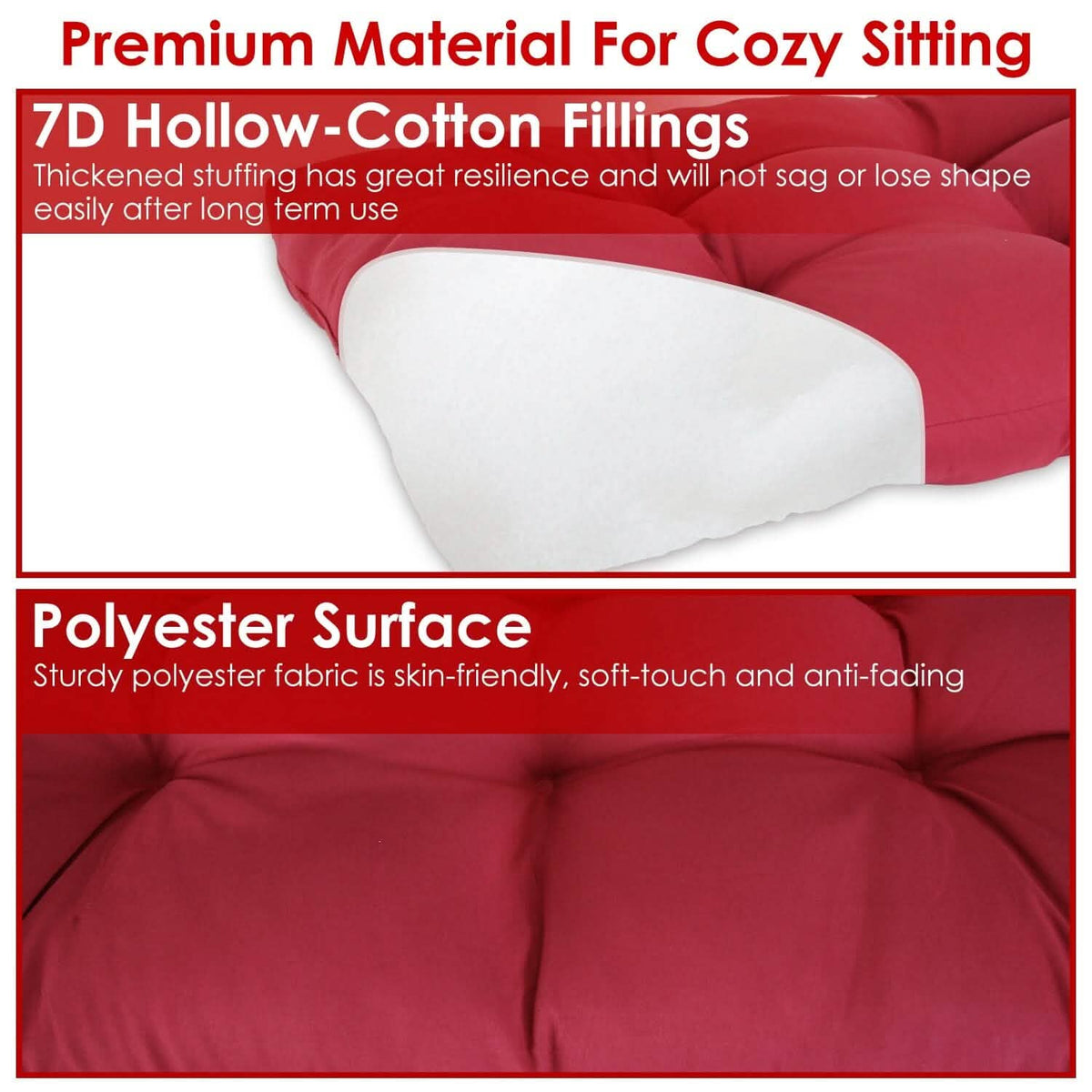Bench Seat Cushion for Indoor Outdoor Furniture Non-Slip - A-1 Thread Vault