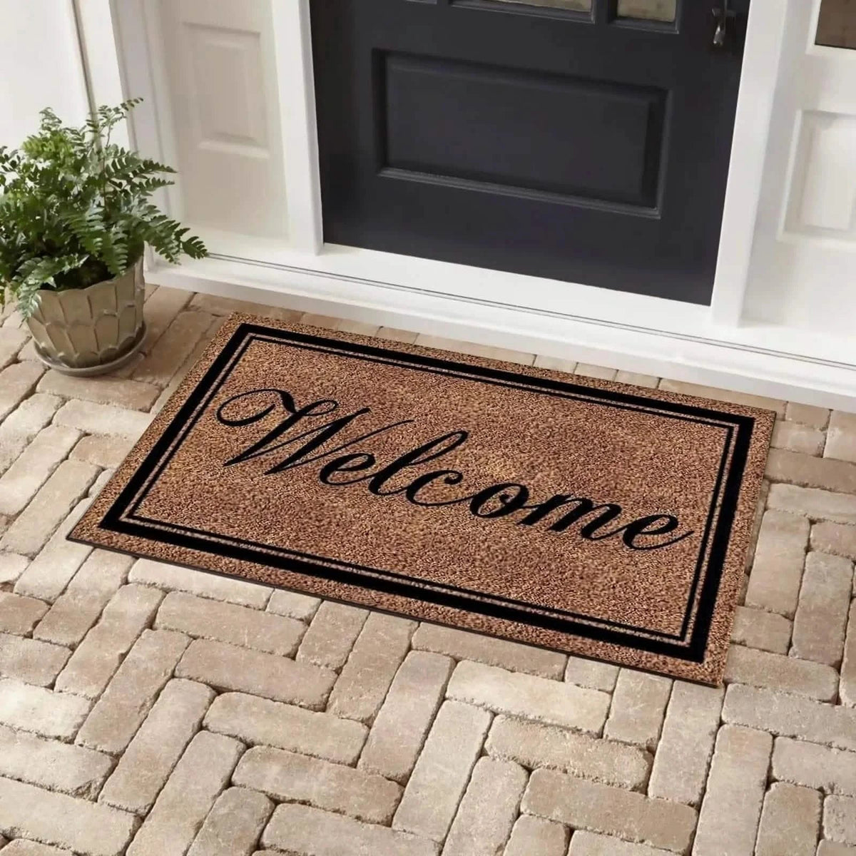 Bibb Home Coir Outdoor Printed Door Mat - A-1 Thread Vault