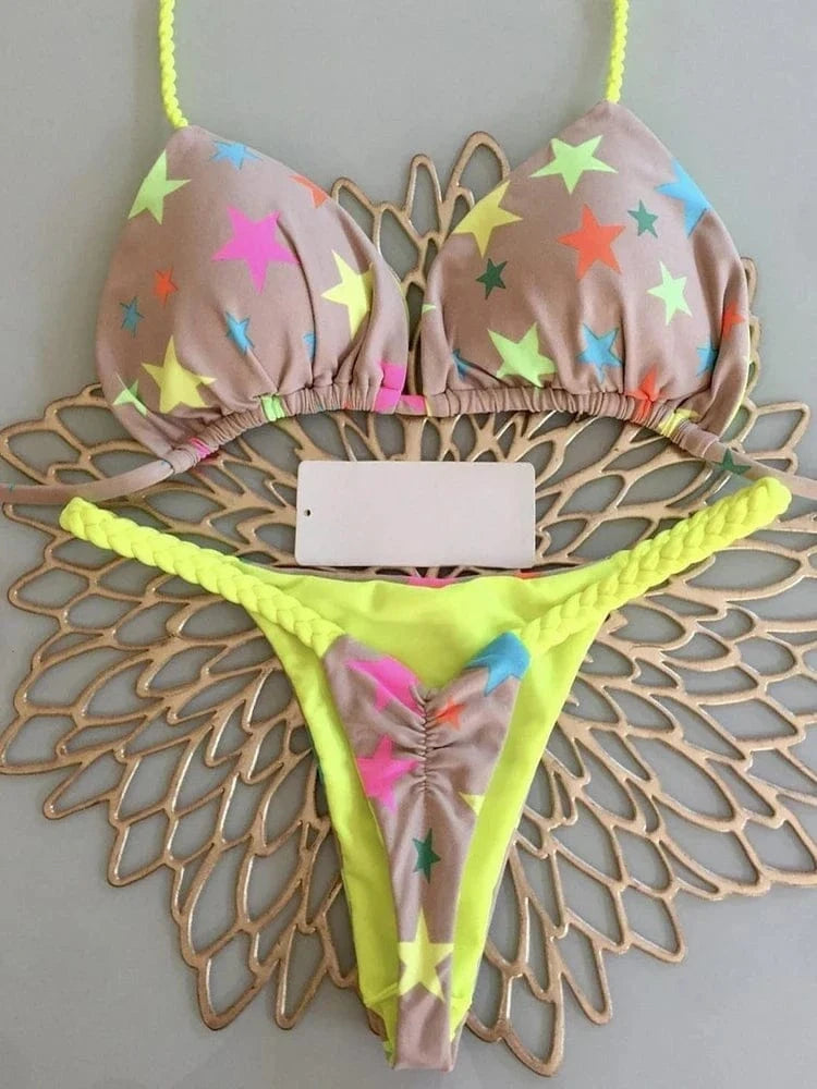 Bikini High Waist Swimsuit Sexy Thong Bikini Set Zebra Print Women Brazilian Swimwear 2023 New Biquini Swim Bathing Suits Women - A-1 Thread Vault
