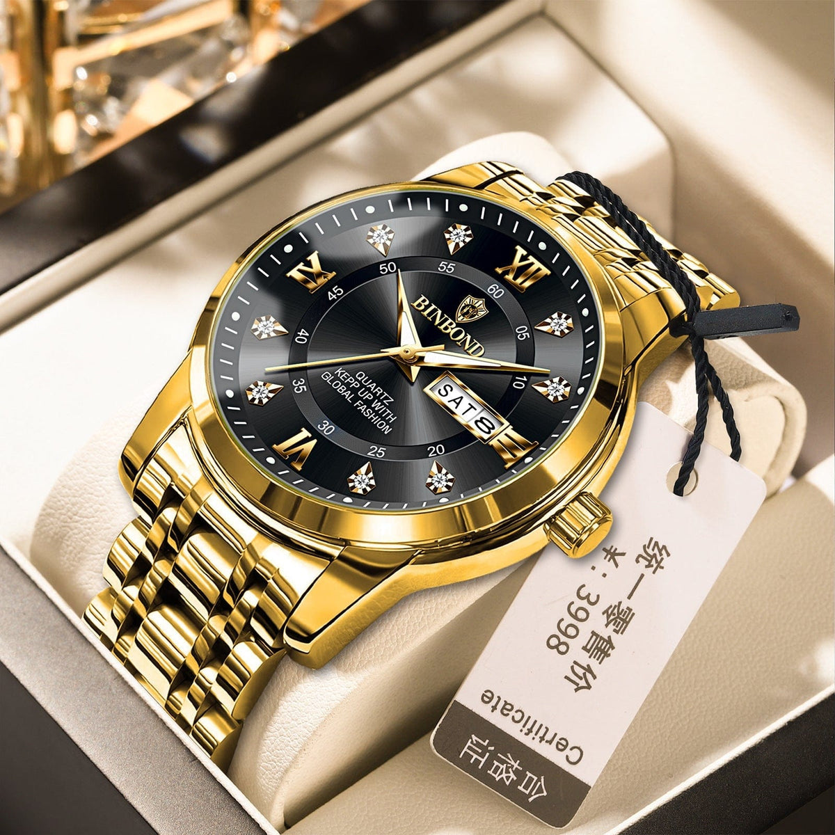 Binbang Business Light-Luxury Quartz Watch For Men - A-1 Thread Vault