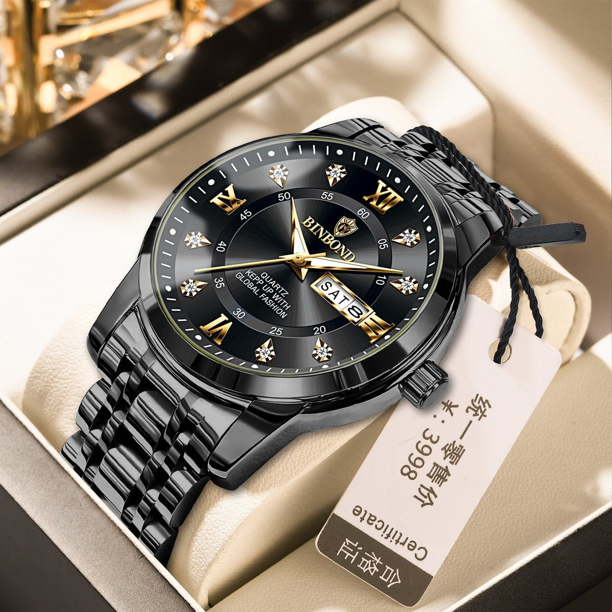 Binbang Business Light-Luxury Quartz Watch For Men - A-1 Thread Vault