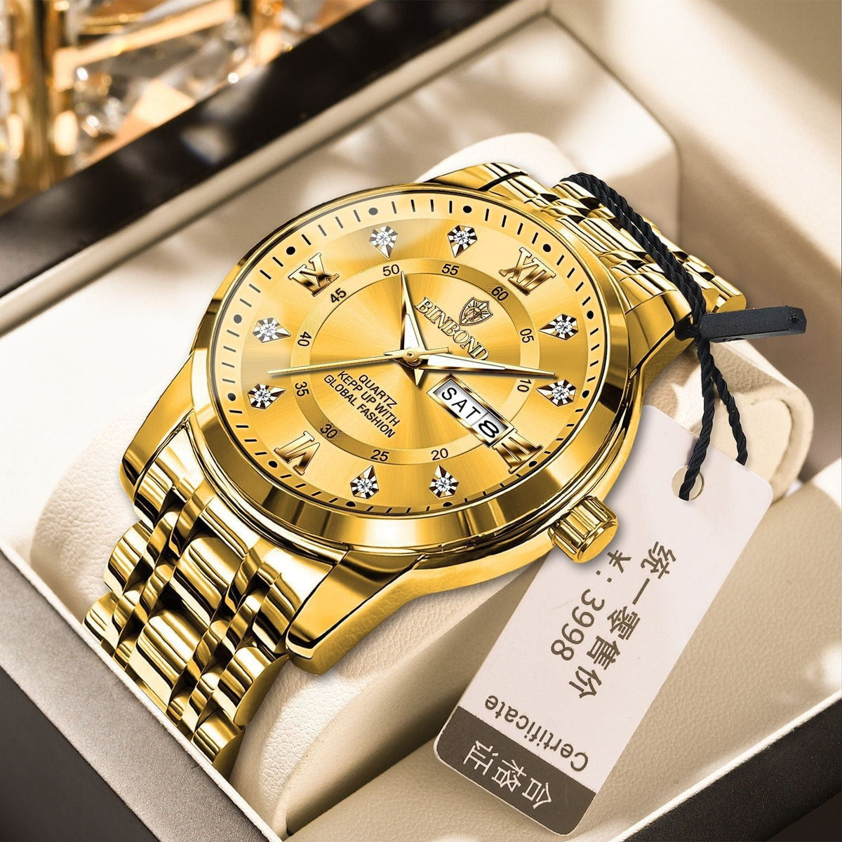 Binbang Business Light-Luxury Quartz Watch For Men - A-1 Thread Vault