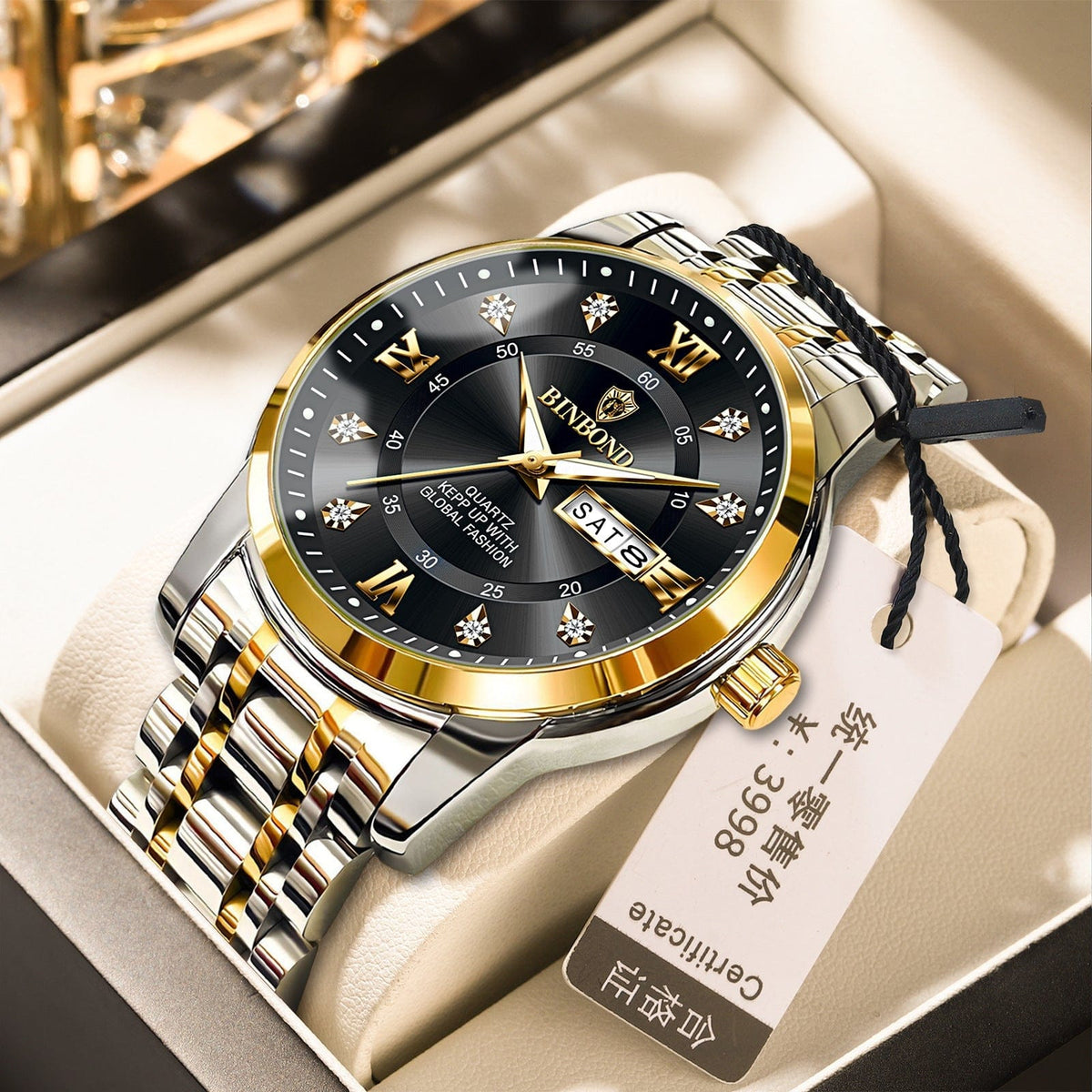 Binbang Business Light-Luxury Quartz Watch For Men - A-1 Thread Vault