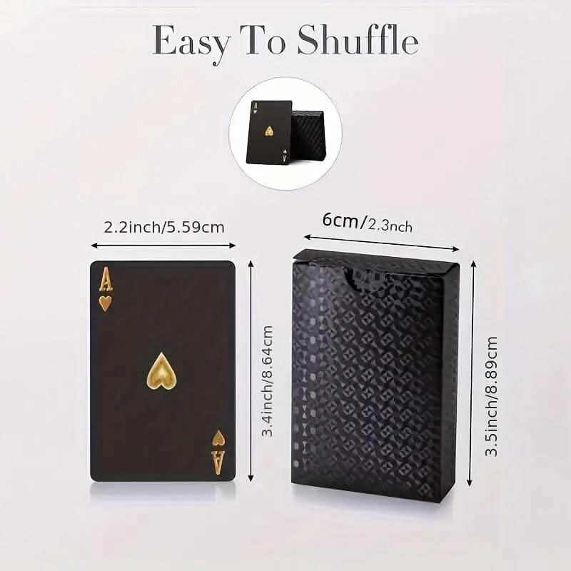 Black Golden Foil Poker Playing Cards - A-1 Thread Vault