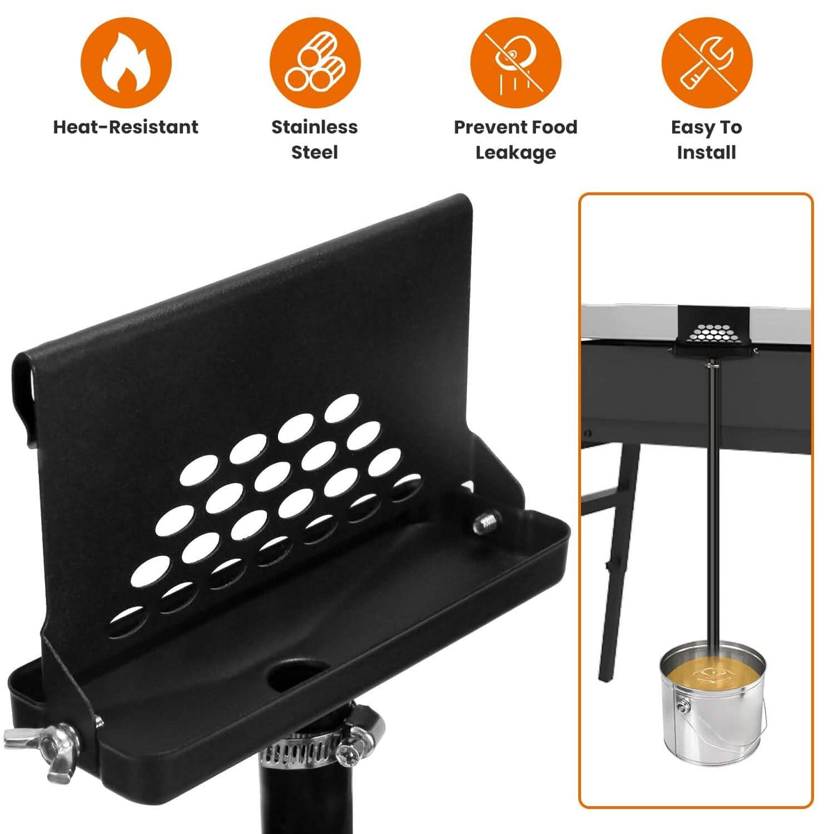 Blackstone Griddle Grease Catcher with Heat Resistant Hose Stainless Steel - A-1 Thread Vault