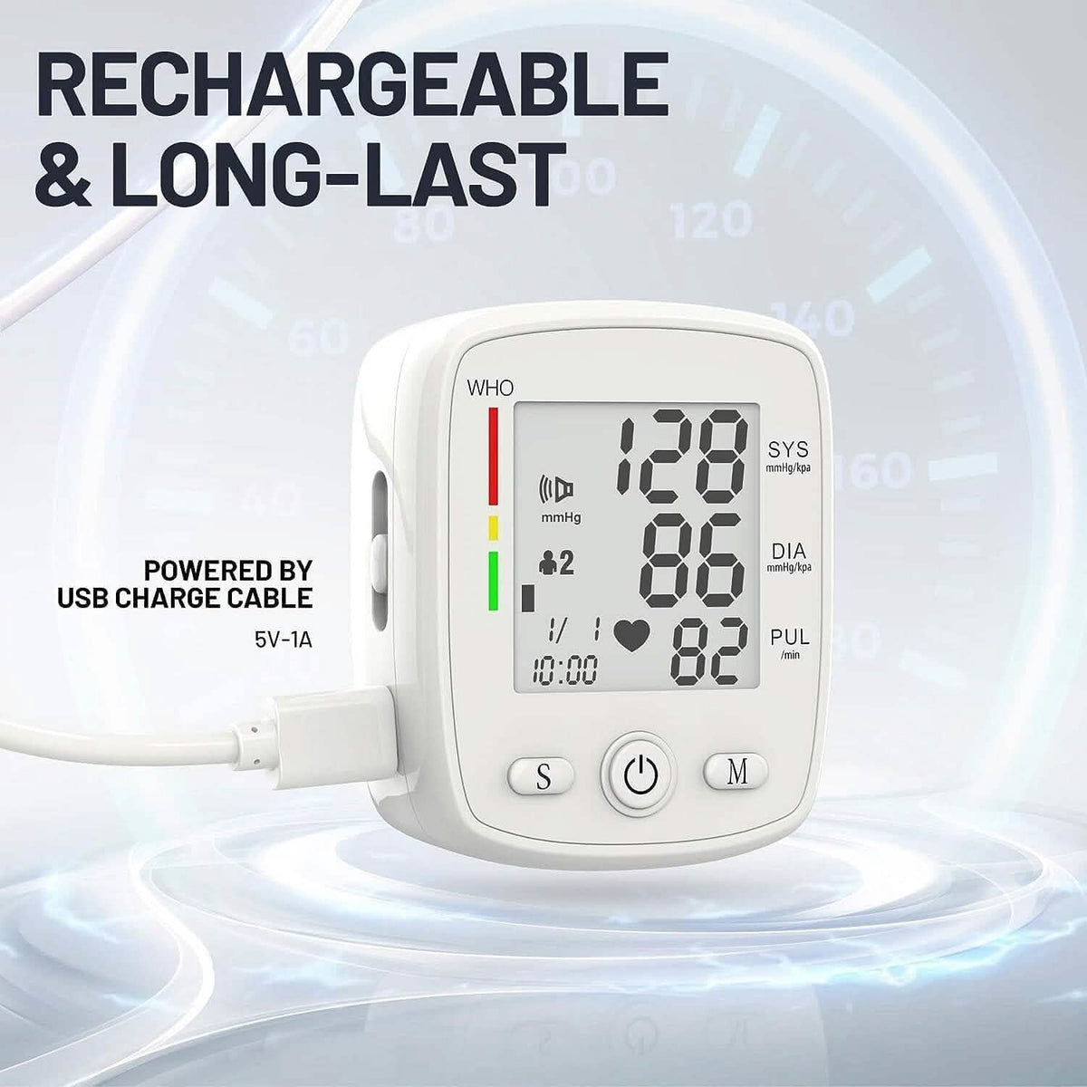 Blood Pressure Monitor Digital Wrist BP Machine Automatic BP Cuff with 2 Users 180 Memory Voice Large LCD Display - A-1 Thread Vault