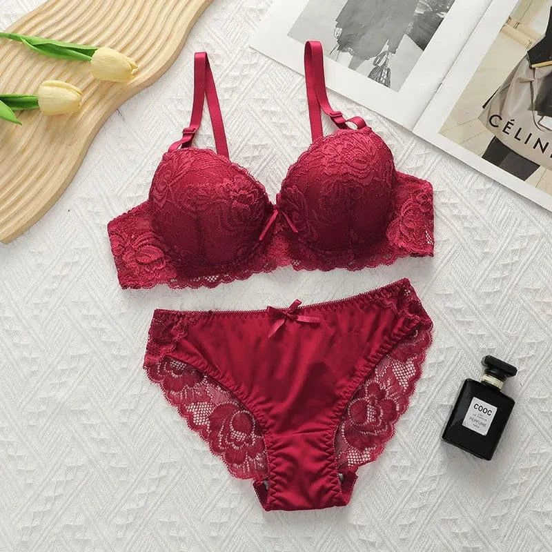 Bra and Panty Set Women's Lace Underwear Ensemble Sexy De Lingerie Femmes Sexy’ Hot Lingeries Sets for Women Sexyfemme Girl - A-1 Thread Vault