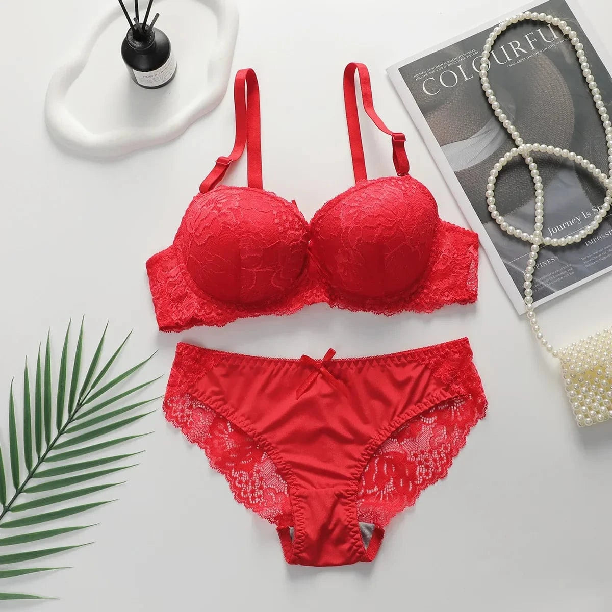 Bra and Panty Set Women's Lace Underwear Ensemble Sexy De Lingerie Femmes Sexy’ Hot Lingeries Sets for Women Sexyfemme Girl - A-1 Thread Vault