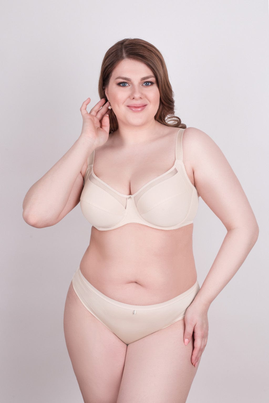 Bra Milavitsa 120150 - Underwired, Mesh Insert, Wide Straps - A-1 Thread Vault